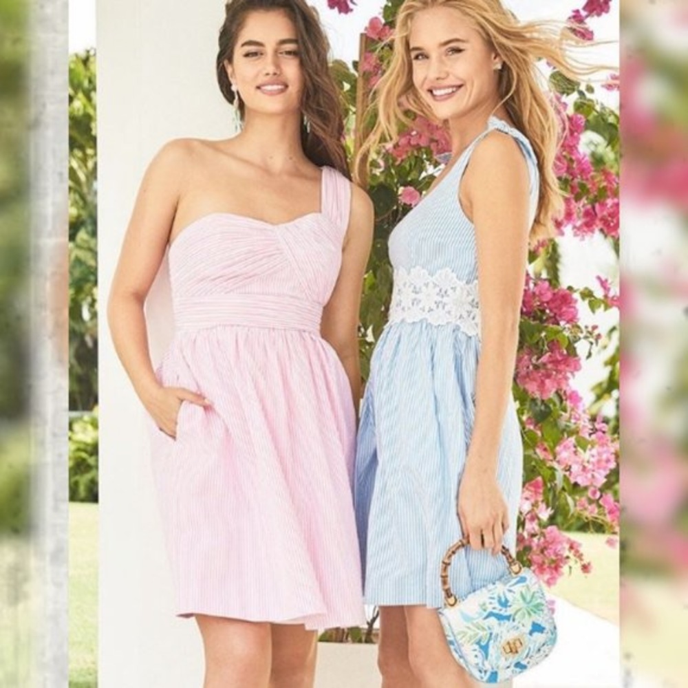 Lilly Pulitzer Addison One-Shoulder Dress Pink - Picture 4 of 9